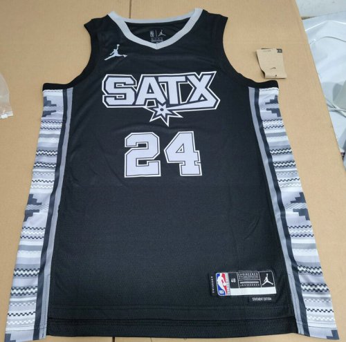 NBA 24 Vassell 2022-23 noir Statement Edition Maillot